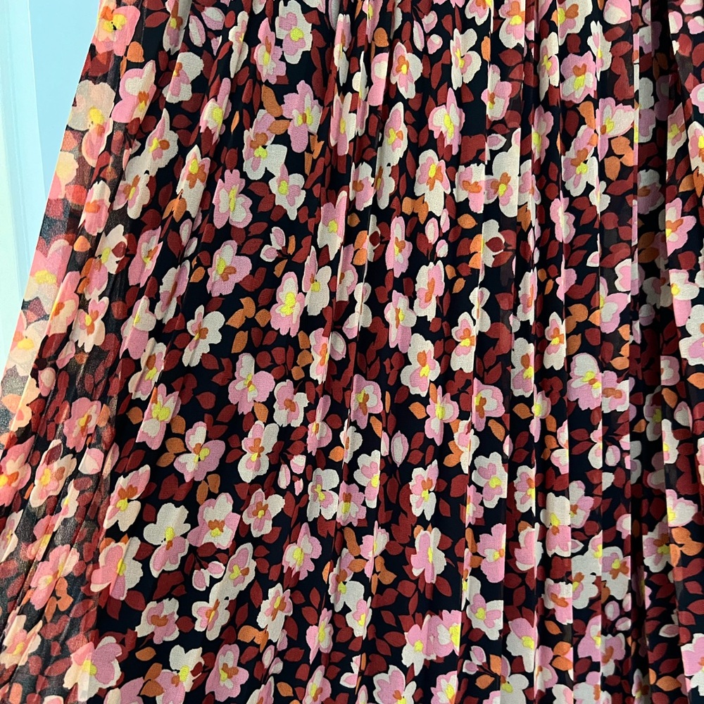 Sanctuary Floral Midi Skirt - Black, Pink, Orange, White